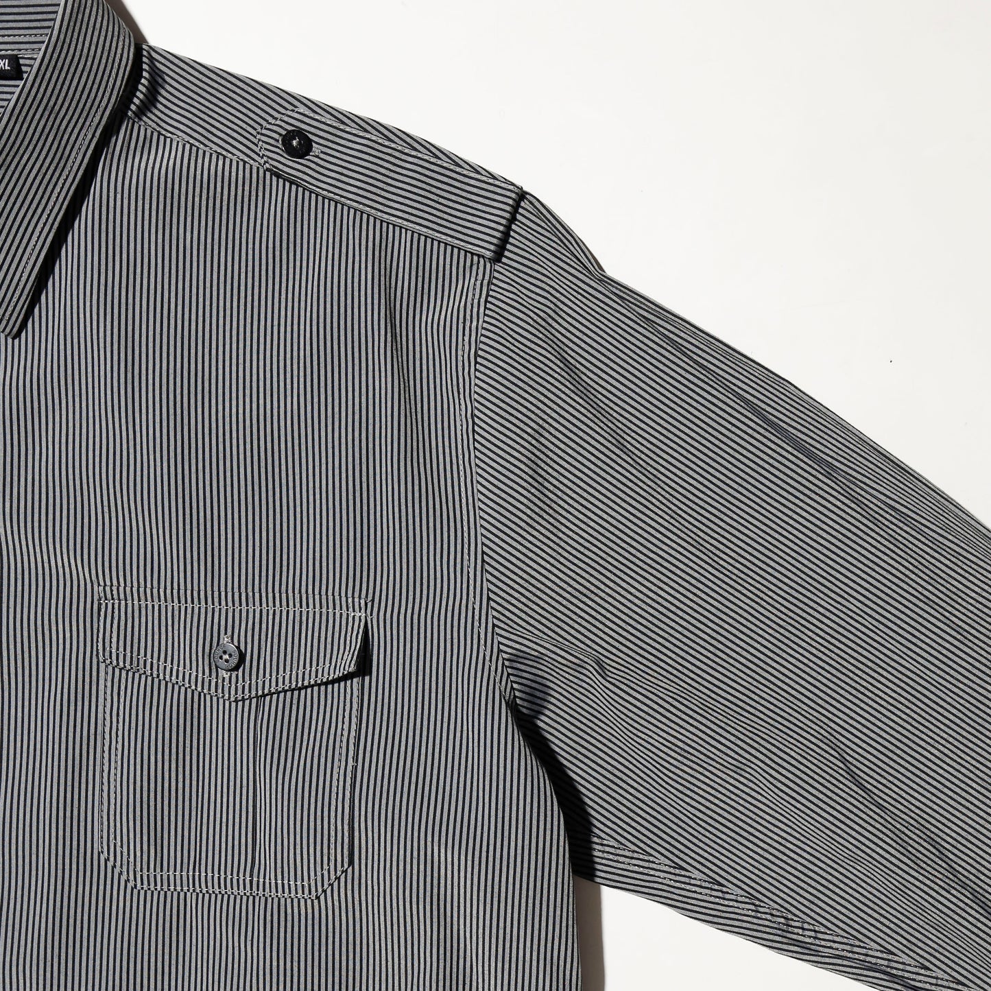 vintage stripe epolet shirt