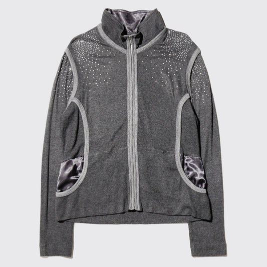 vintage bijou piping ribbed jacket