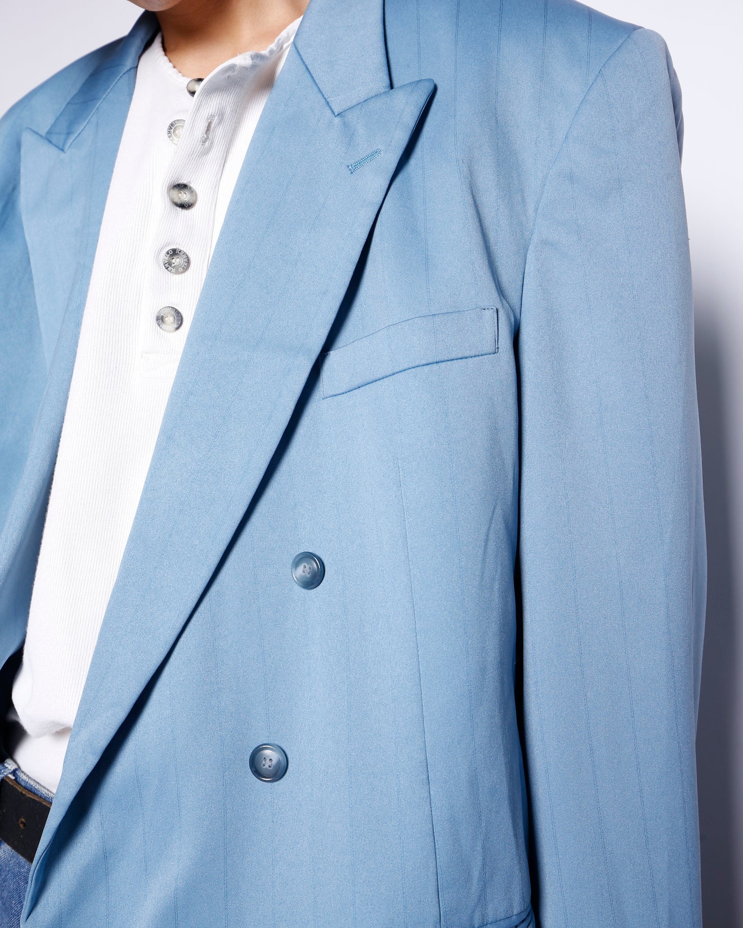 vintage pastel double breasted tailored jacket
