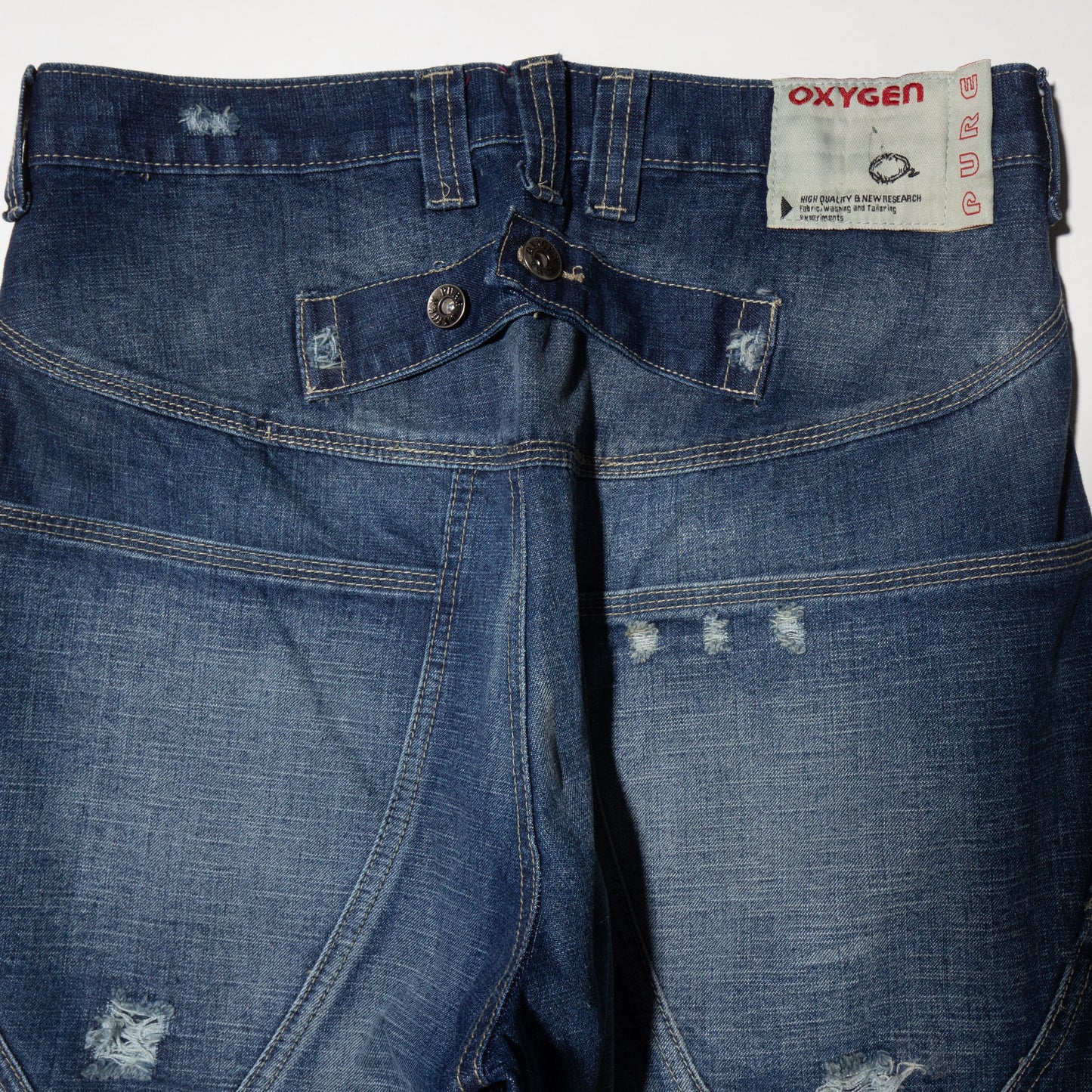 vintage pure oxygen tactical pocket wide jeans