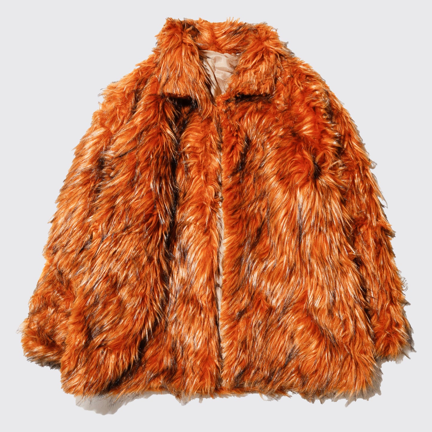 vintage tiger faux fur jacket