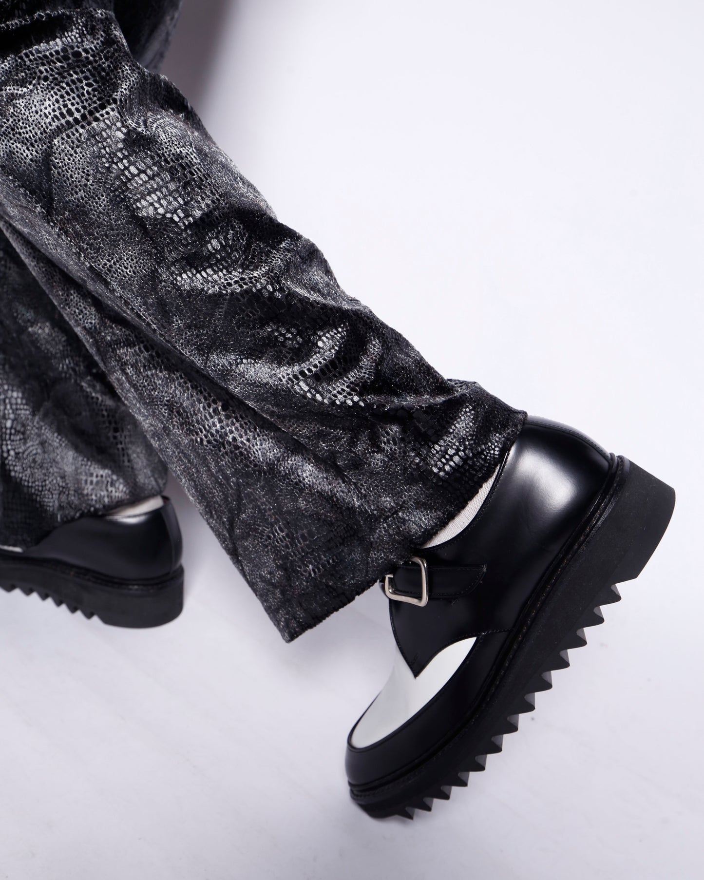 vintage faux croc 5p trousers