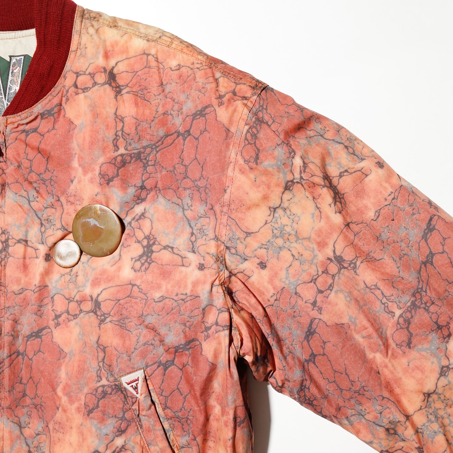 vintage psychedelic bomber jacket with kapper badge