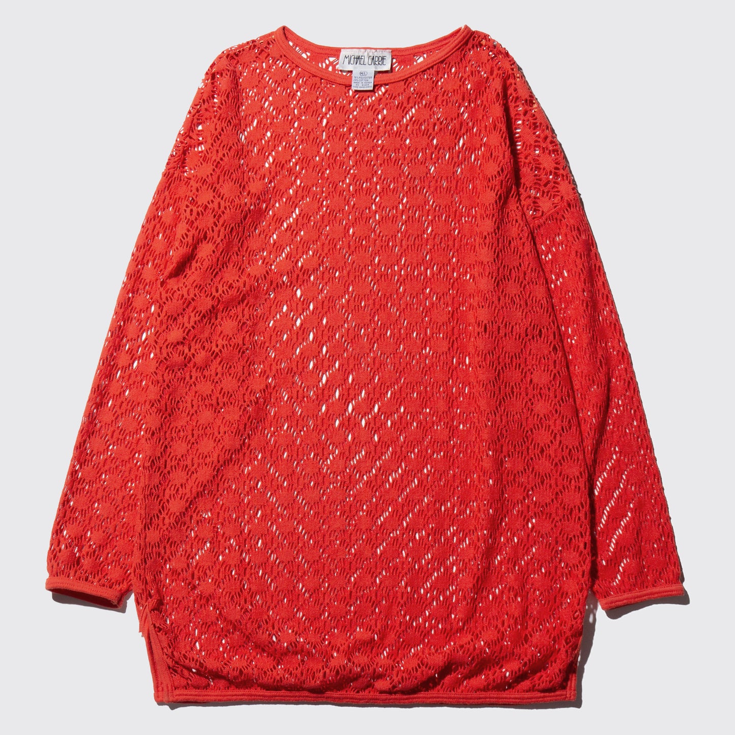 vintage irregular mesh loose l/s
