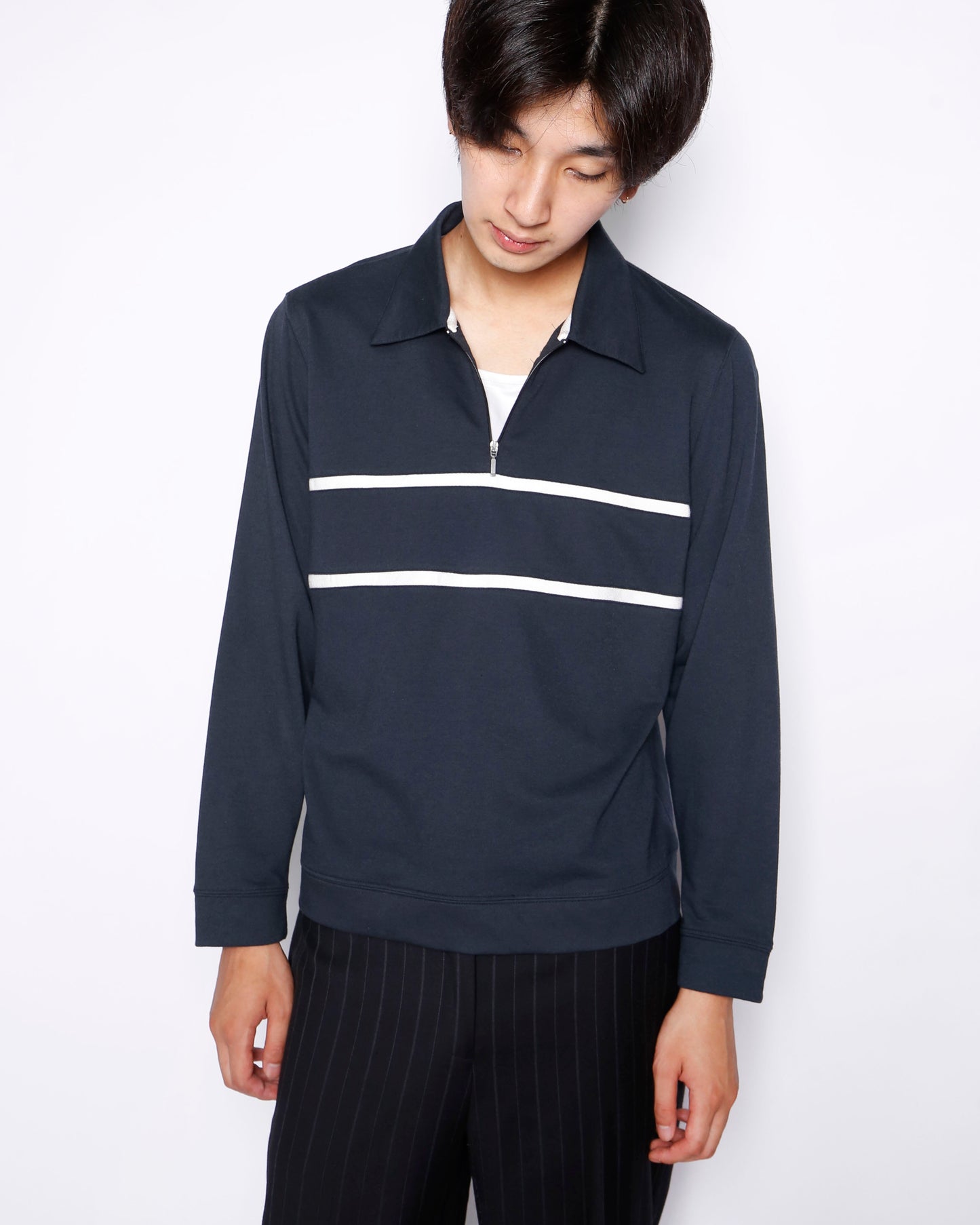 vintage half zip line pullover