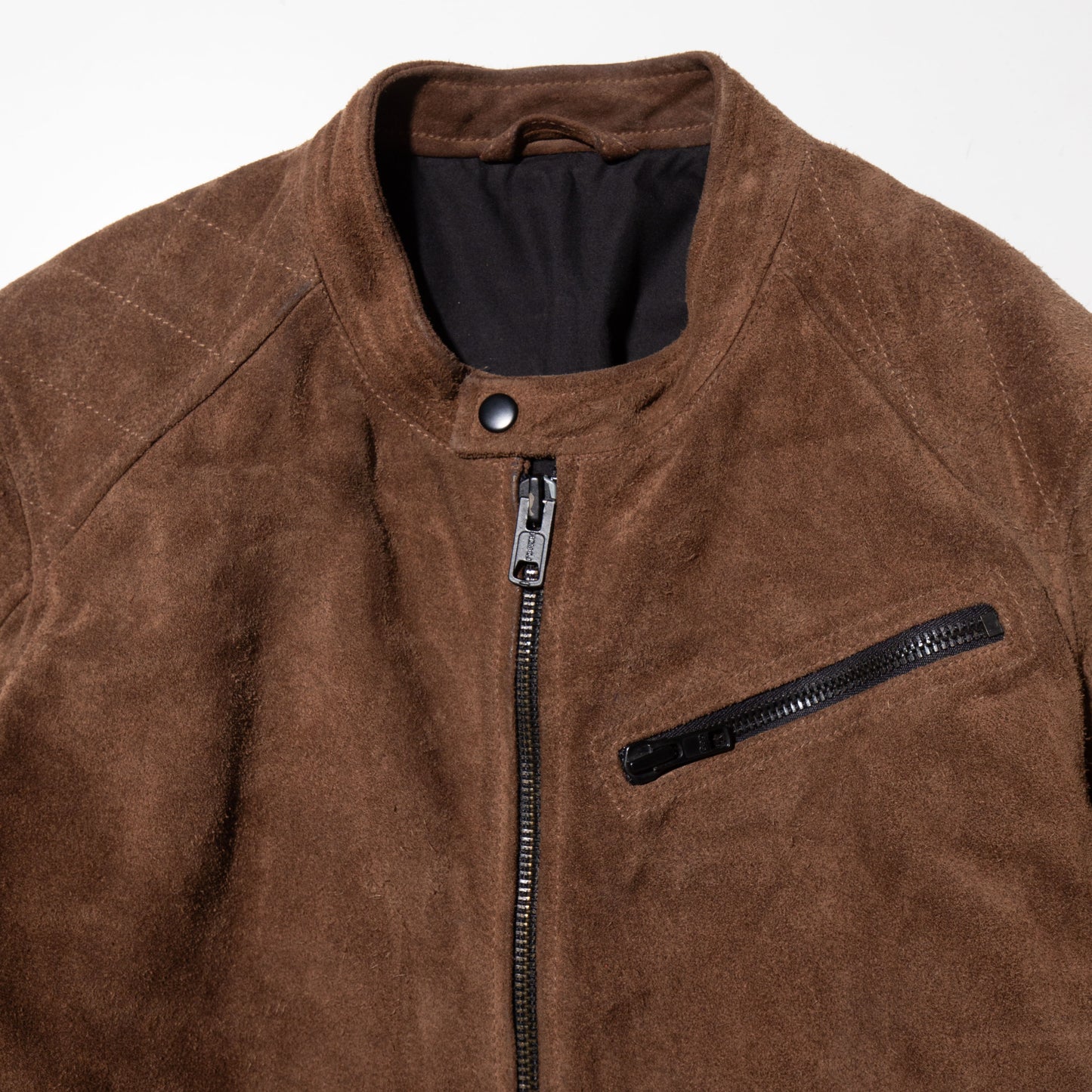 vintage single suede leather jacket