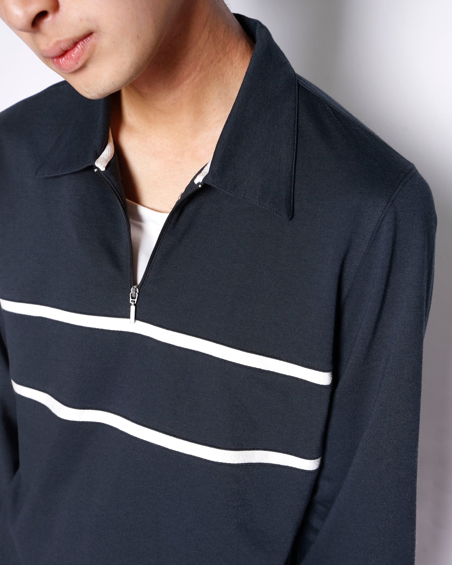 vintage half zip line pullover