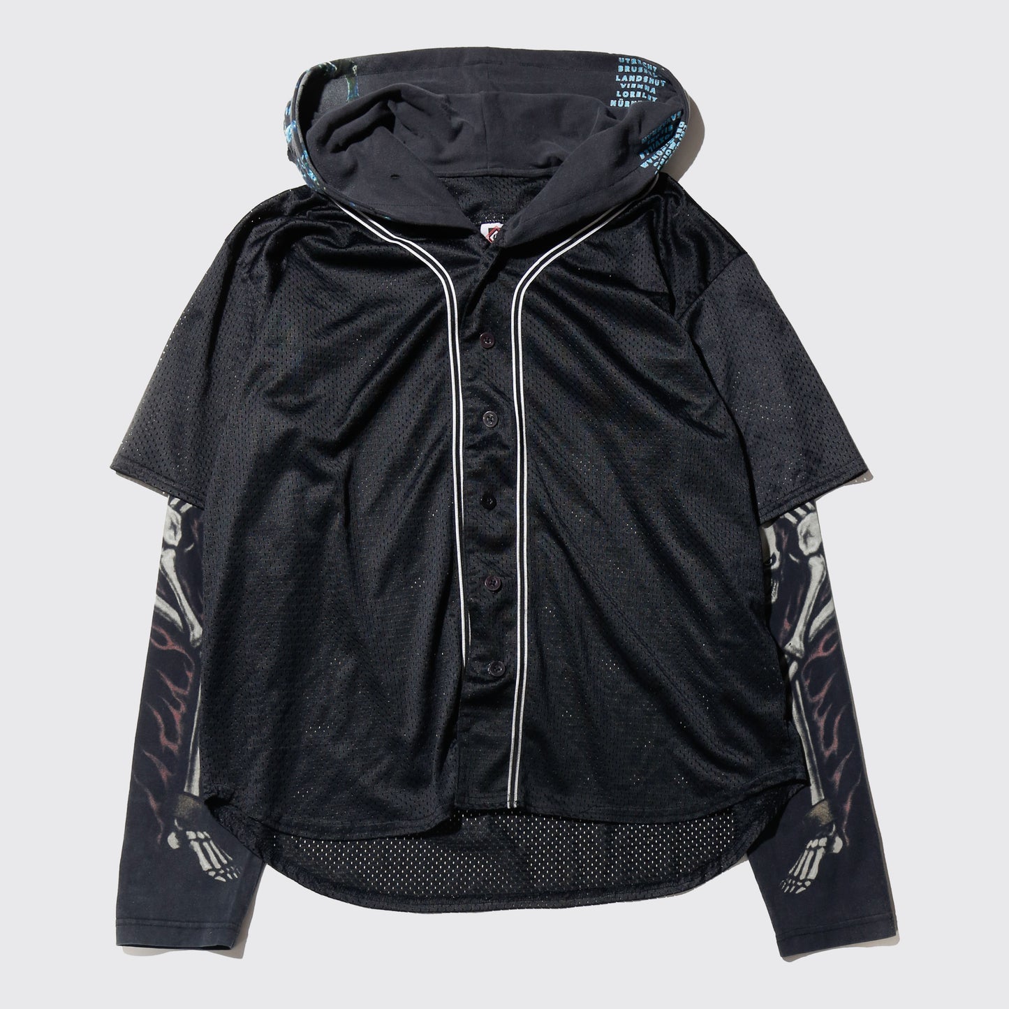 *one-off hybrid baseball hoodie