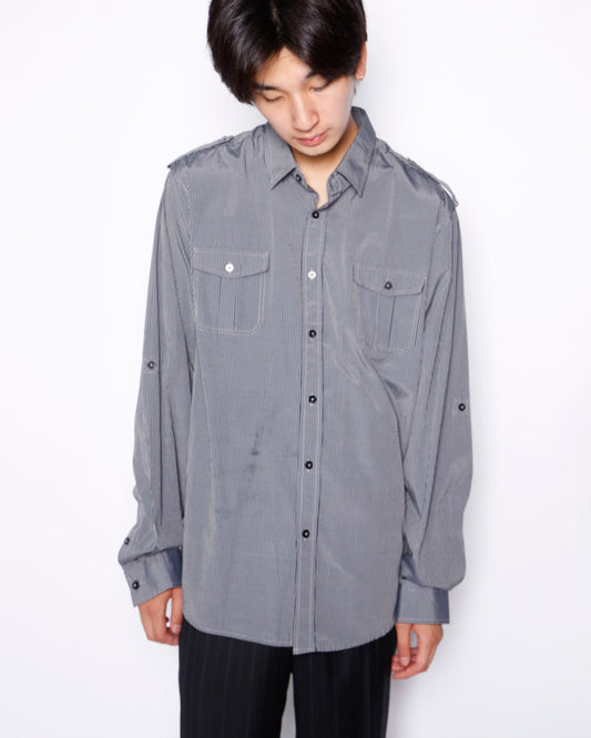 vintage stripe epolet shirt