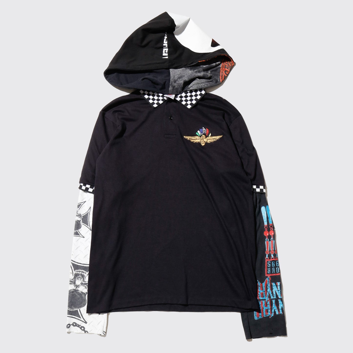 *one-off hybrid polo hoodie