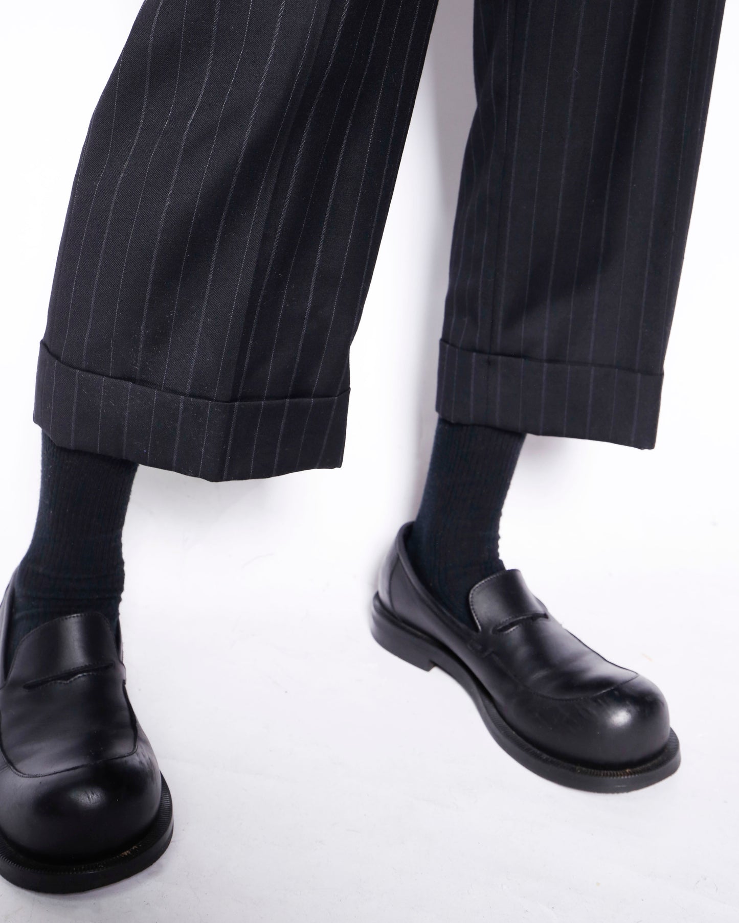vintage low rise stripe cropped slacks