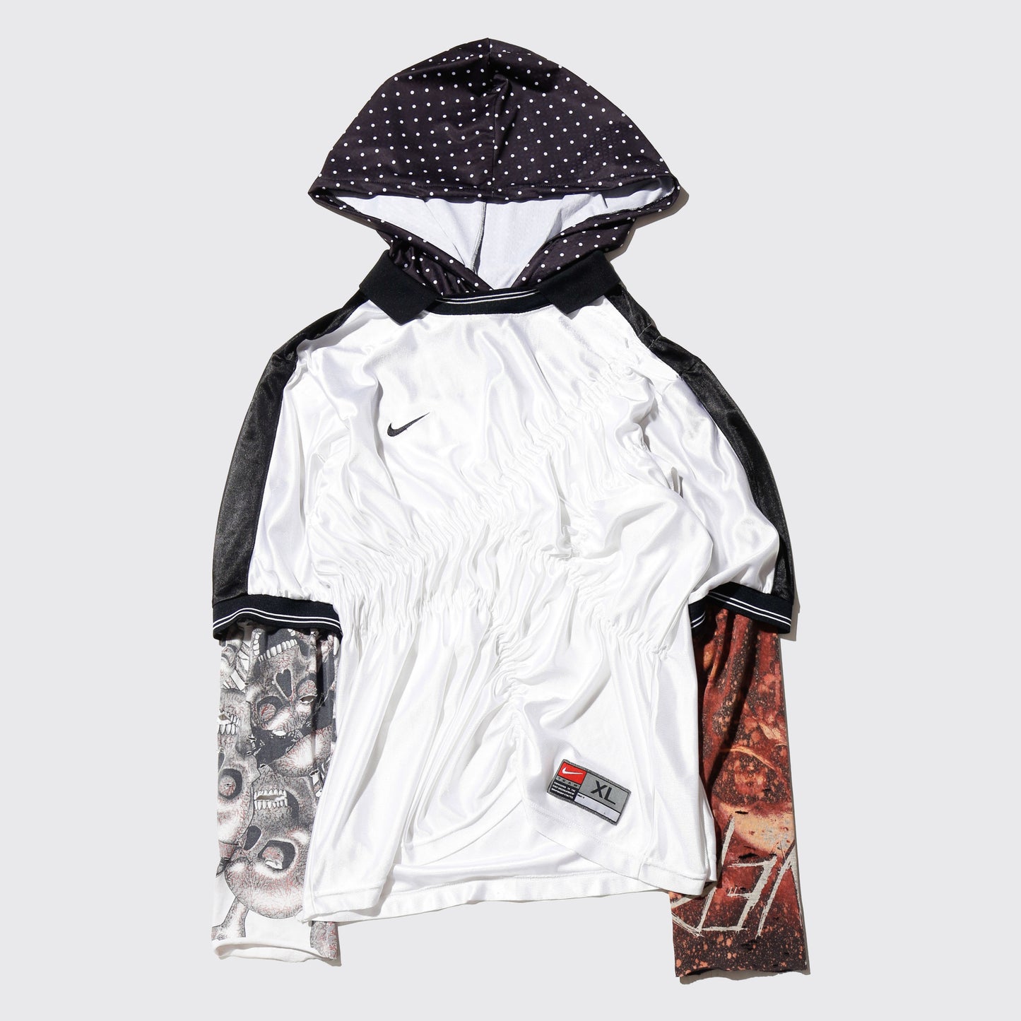 *one-off hybrid gathering hoodie