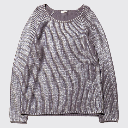 vintage foil print sweater