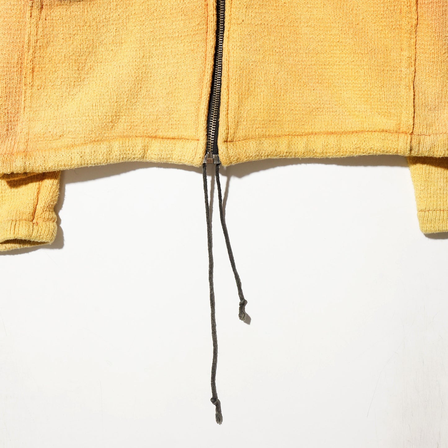 vintage french terry zip hoodie, with copper badge