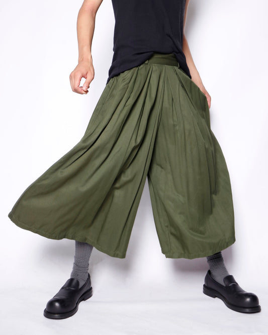 vintage pleats culotte shorts