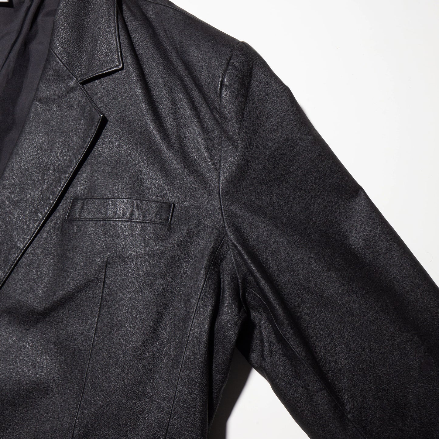 vintage oversized leather tailored jacket