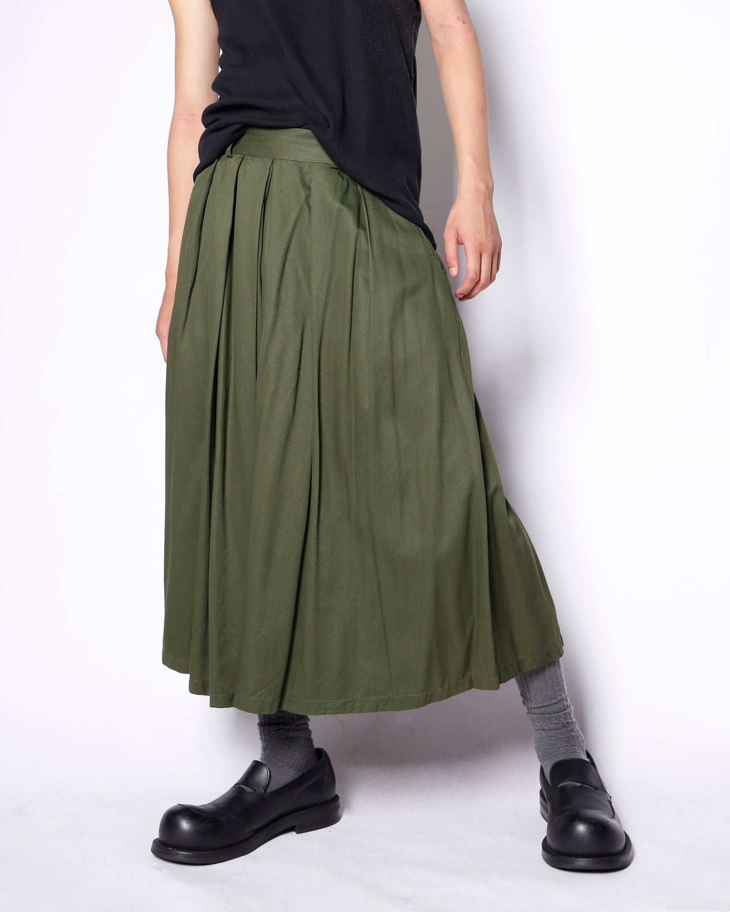 vintage pleats culotte shorts