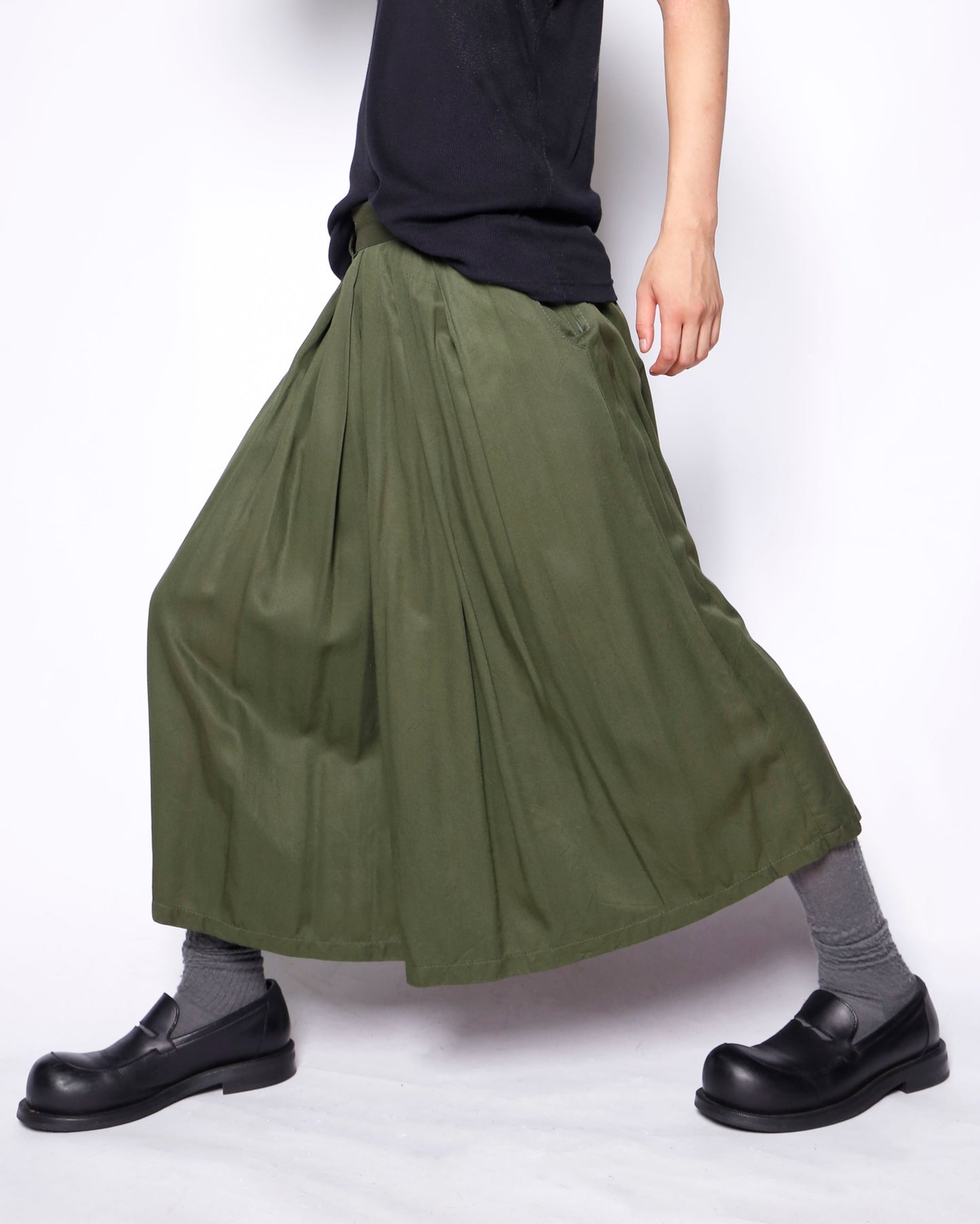 vintage pleats culotte shorts