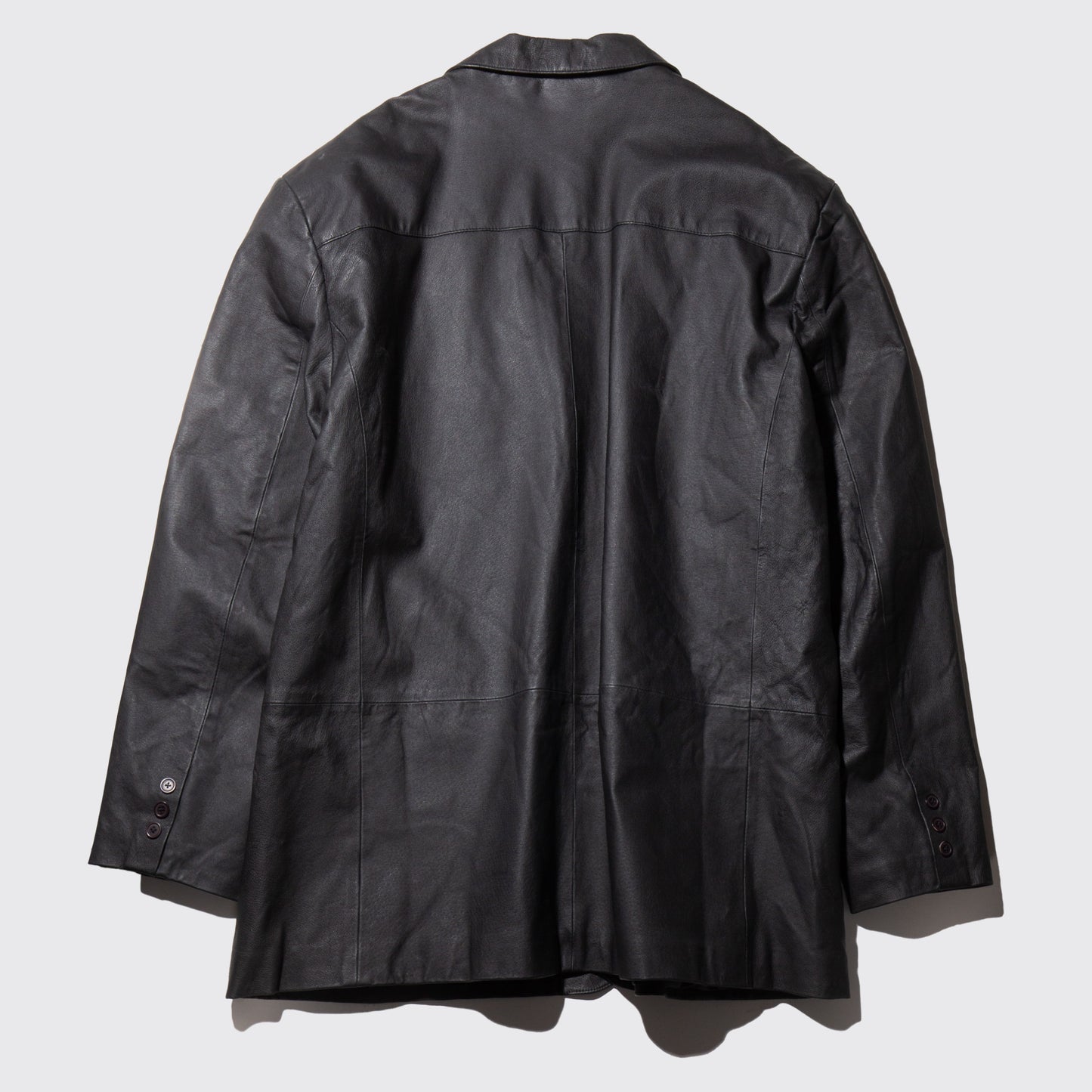 vintage oversized leather tailored jacket