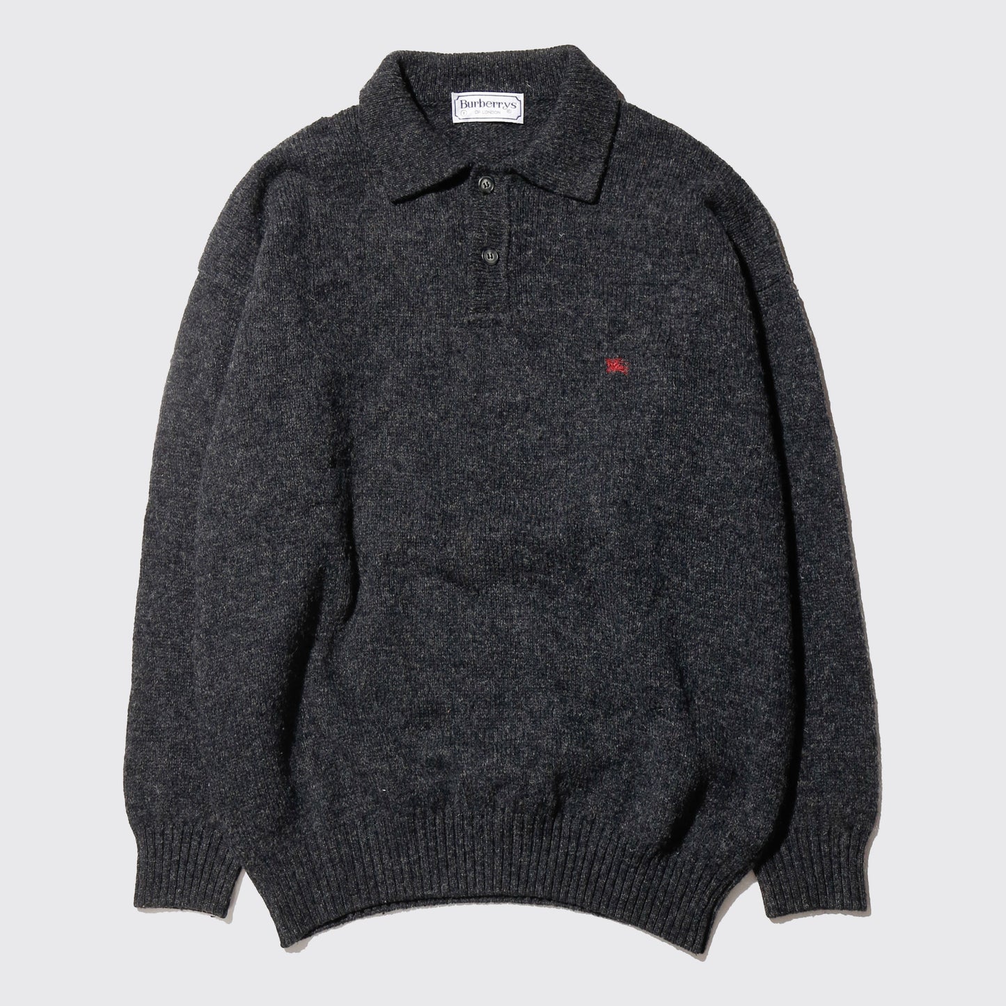 vintage 80's Burberrys wool polo sweater