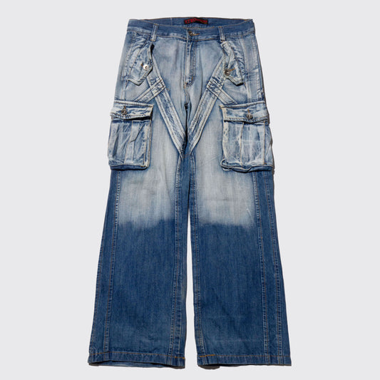 vintage y.two back stage cargo wide jeans