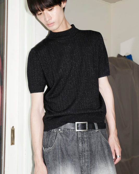 vintage lame rib knit h/s