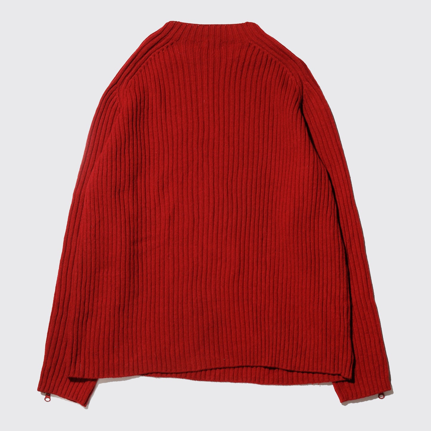 vintage zip sleeve ribbed sweater