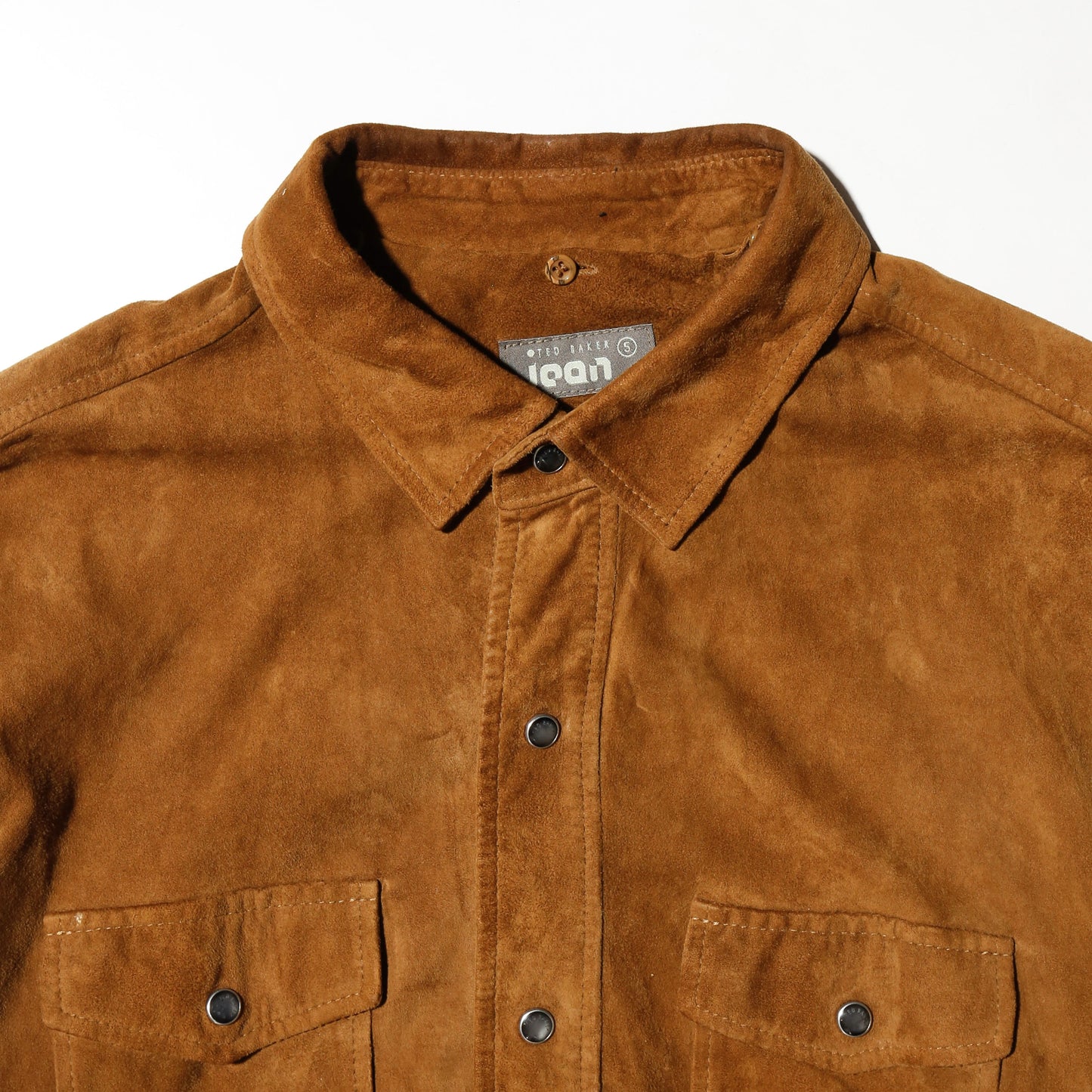 *one-off broken suede leather shirt