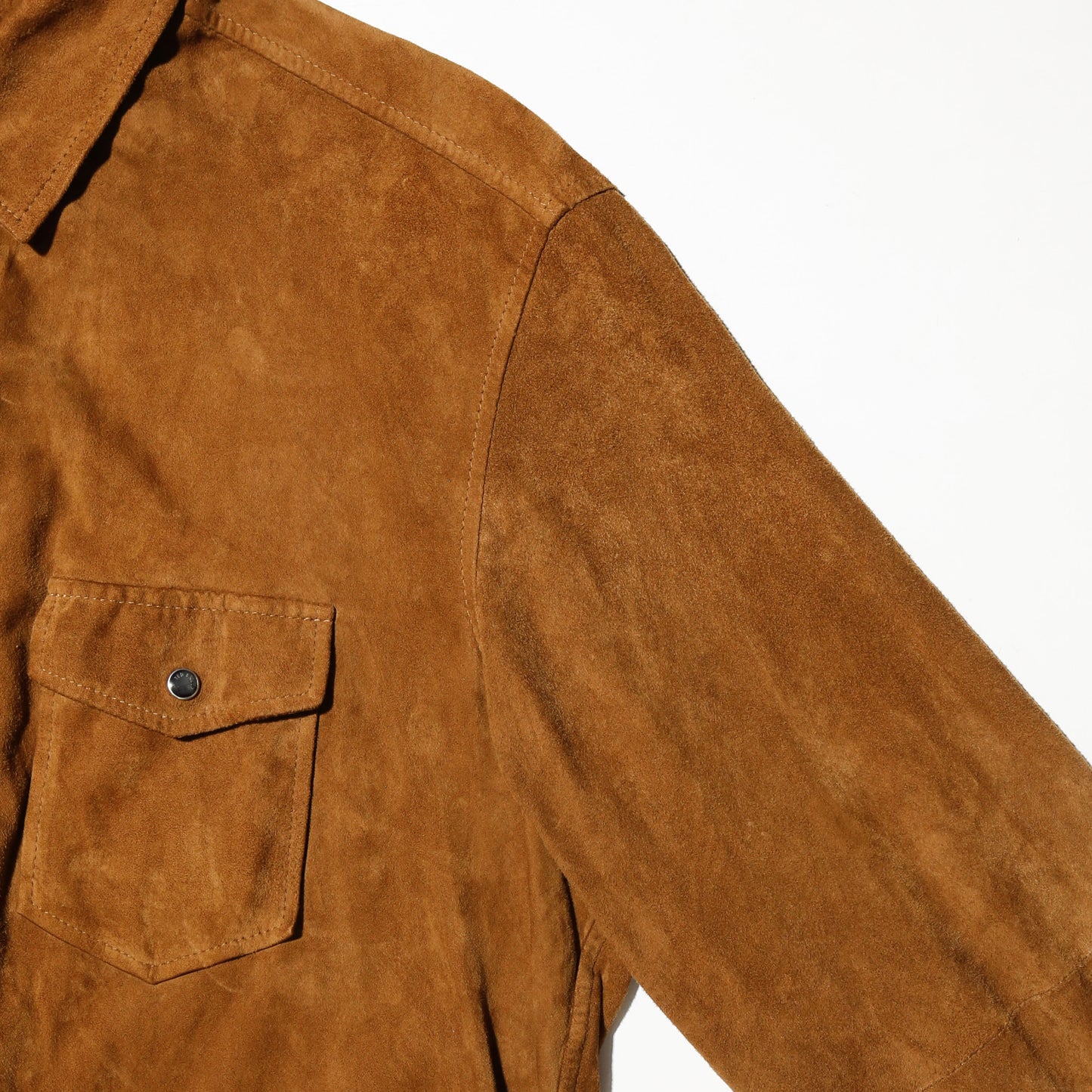 *one-off broken suede leather shirt