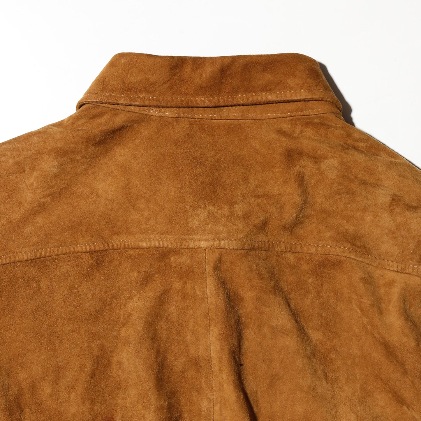 *one-off broken suede leather shirt