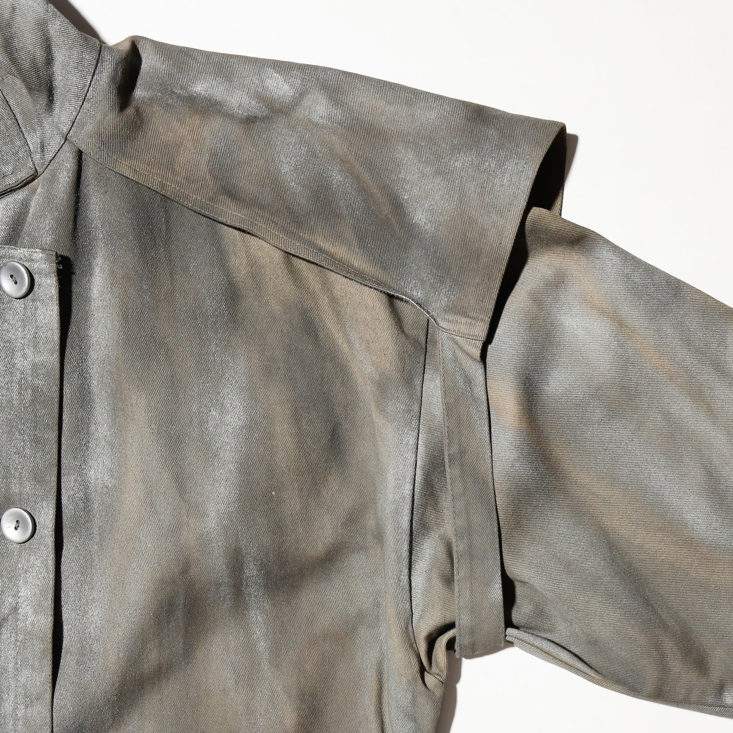 *one-off metalic duster coat