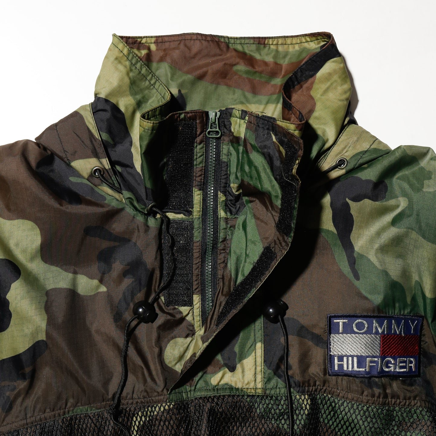vintage 90's bootleg camo nylon anorack
