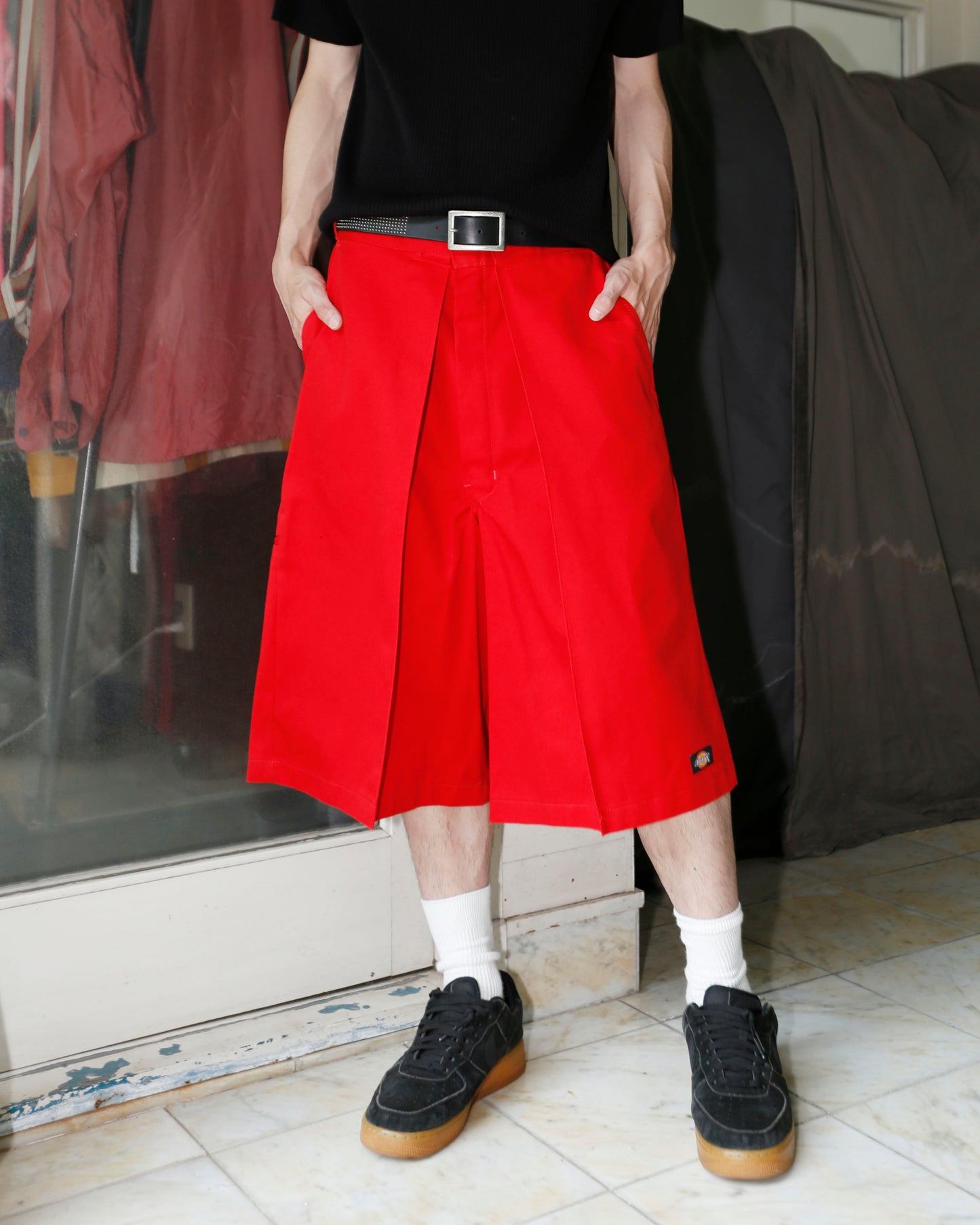 vintage Dickies chicano tuck cropped shorts, dead stock