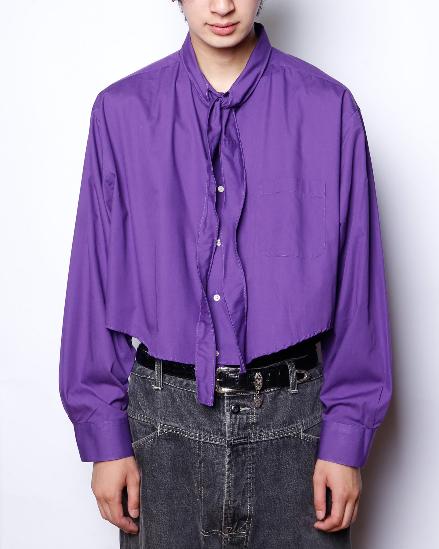 remake cropped bowtie shirt