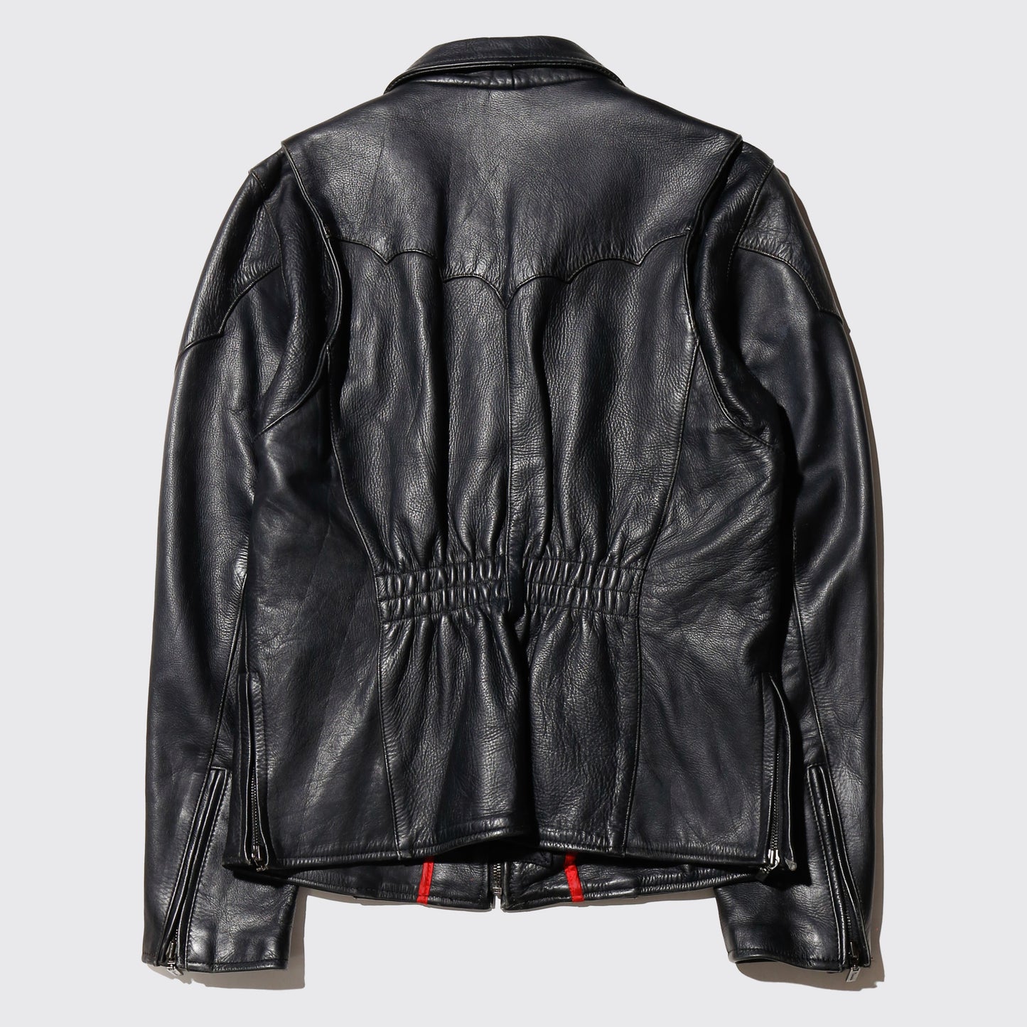 vintage western single leather jacket