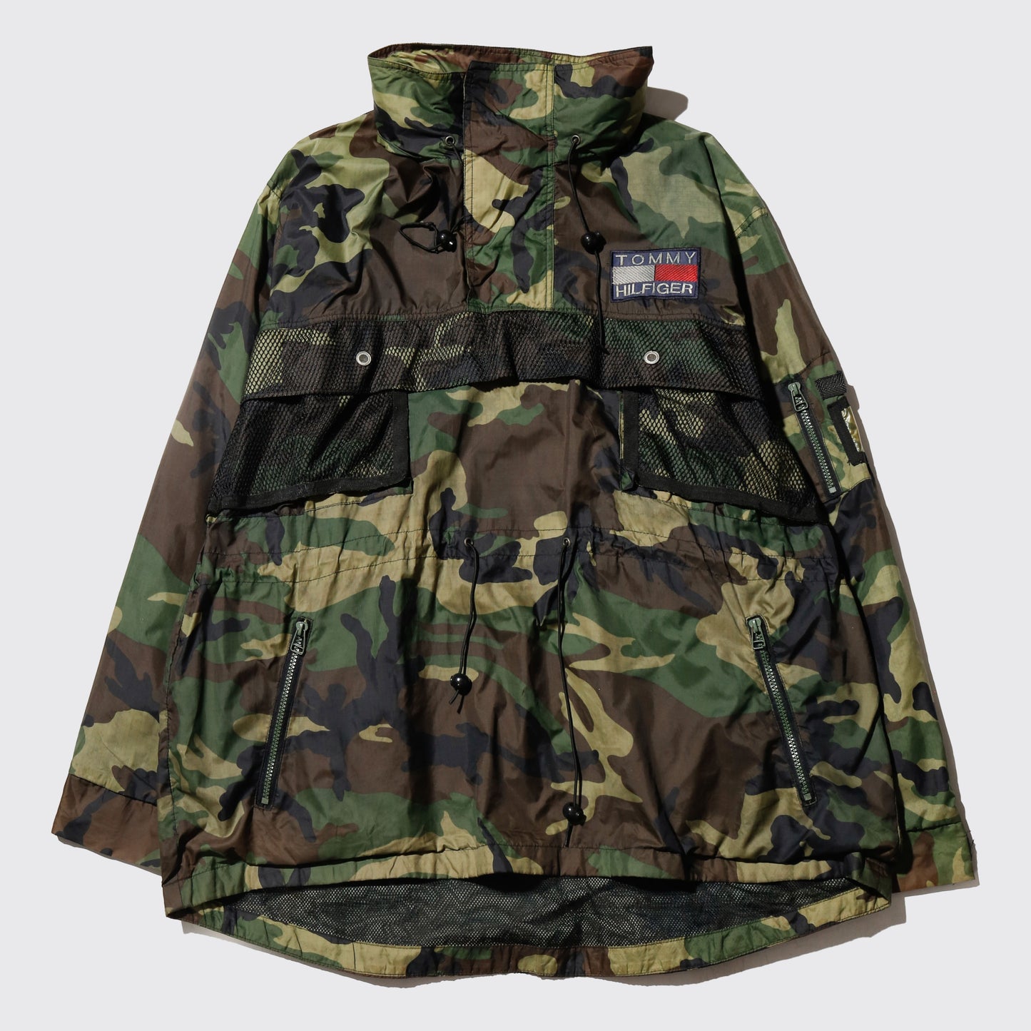 vintage 90's bootleg camo nylon anorack