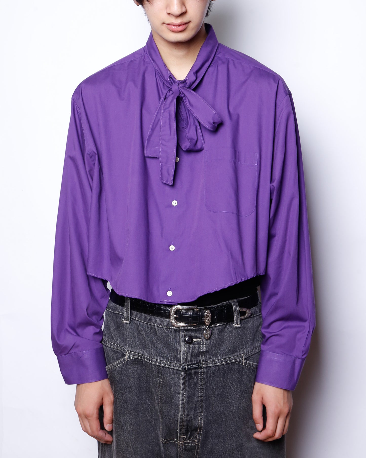 remake cropped bowtie shirt