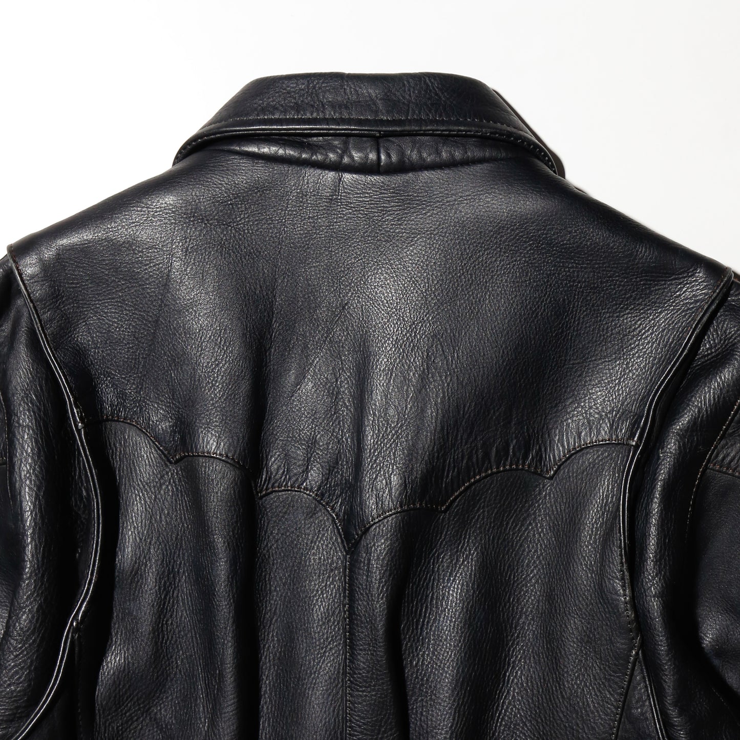 vintage western single leather jacket