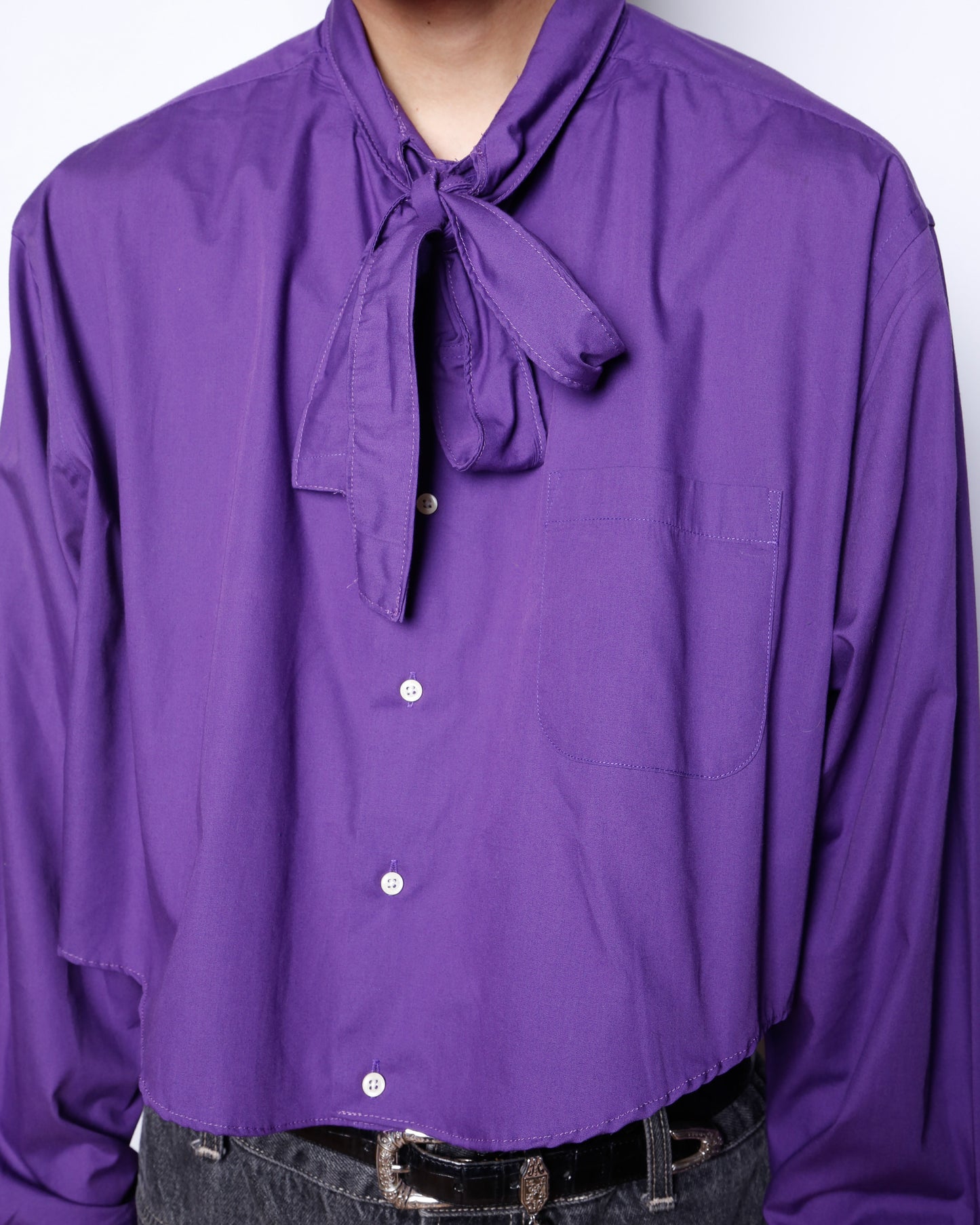 remake cropped bowtie shirt