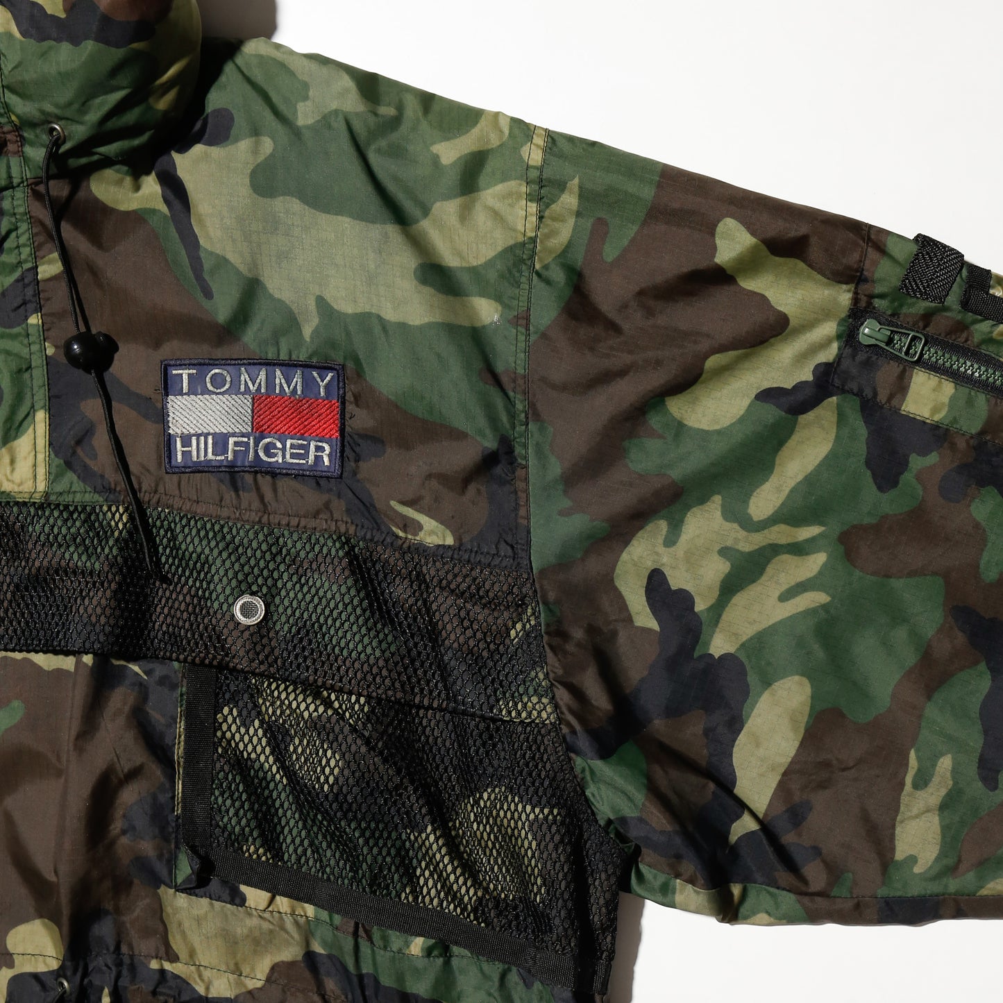 vintage 90's bootleg camo nylon anorack