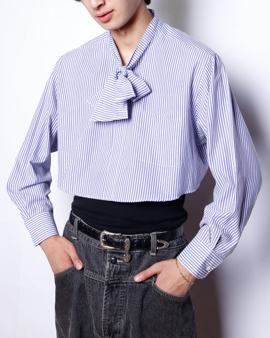 remake cropped bowtie shirt