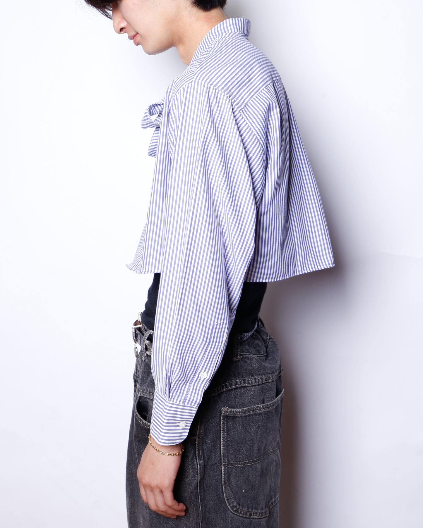 remake cropped bowtie shirt