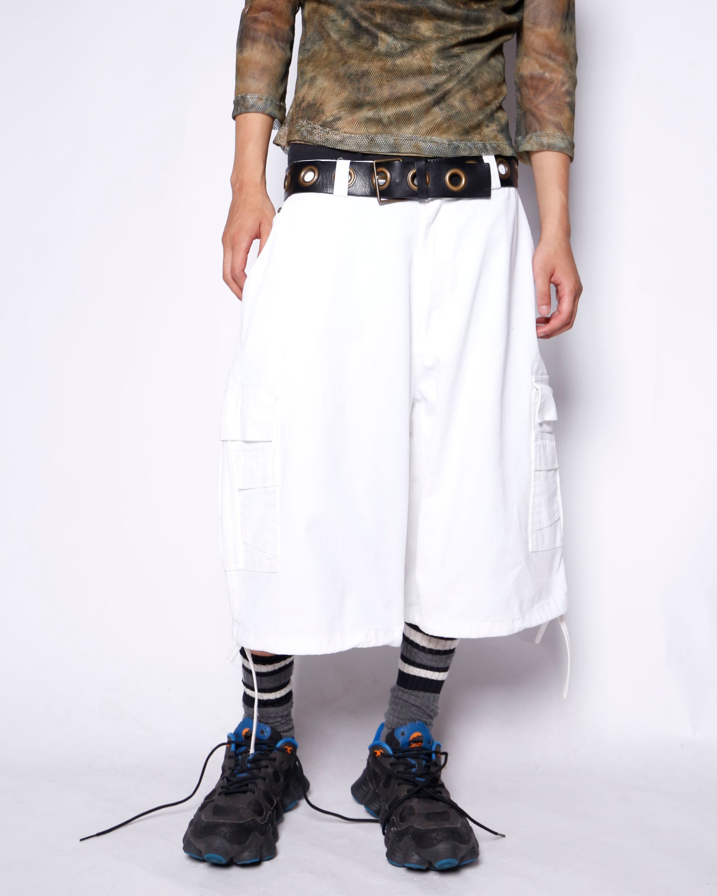 vintage corded cotton cargo shorts