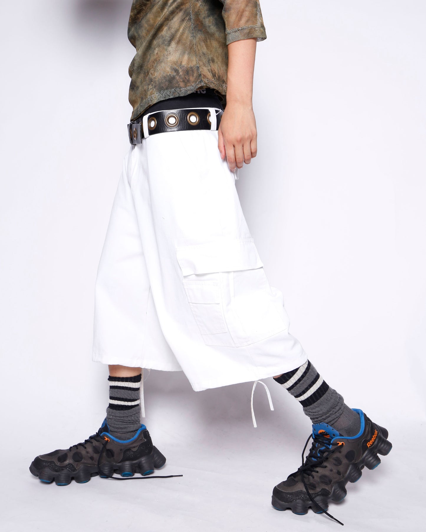 vintage corded cotton cargo shorts