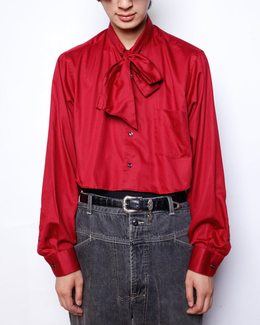 remake cropped bowtie shirt