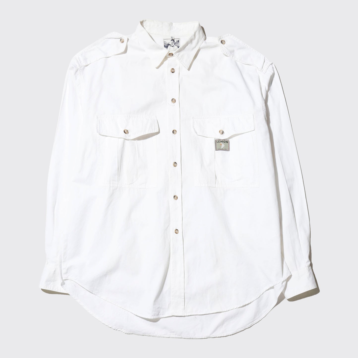 vintage euro epolet loose shirt