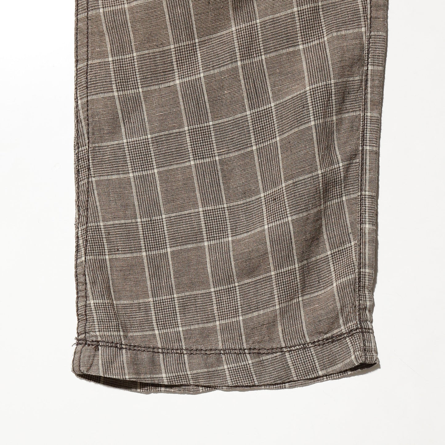 *one-off esplit repaired check cargo trousers