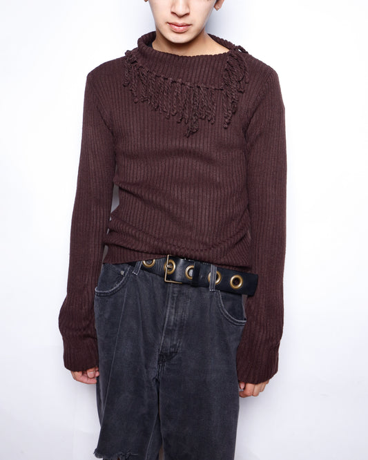 vintage tassel fringe sweater