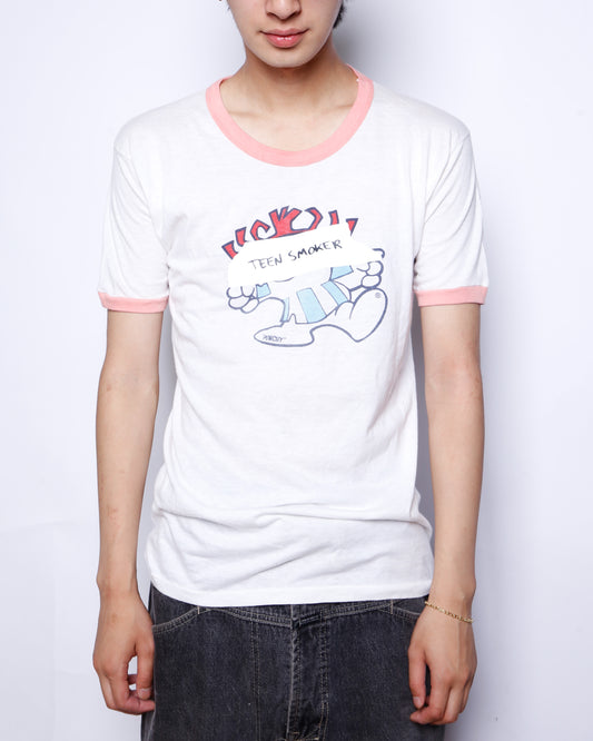 "TEEN SMOKER" vintage reprint t-shirt