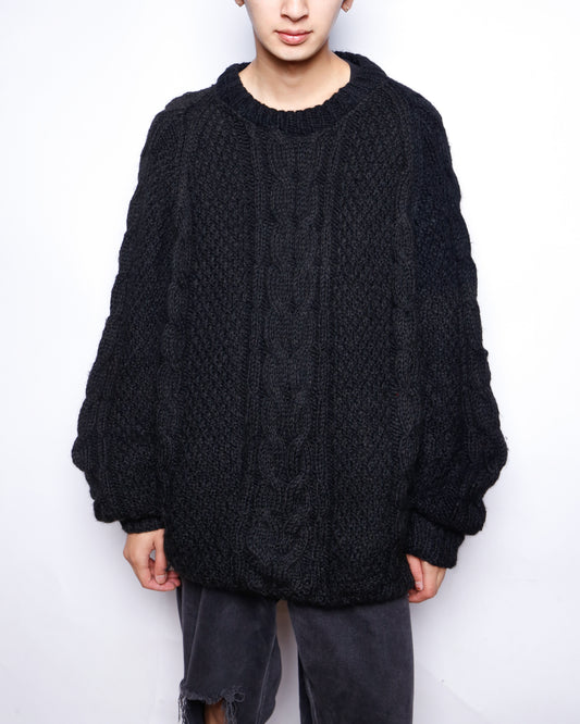 vintage hand knit fisherman sweater